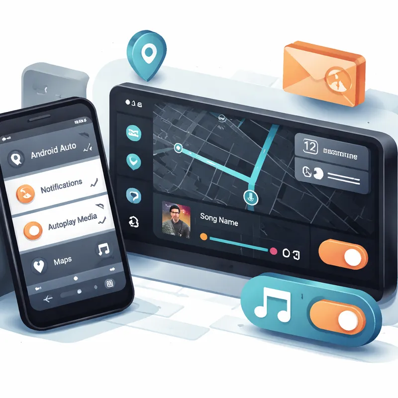 Dark mode maps and reduced notifications in Android Auto settings