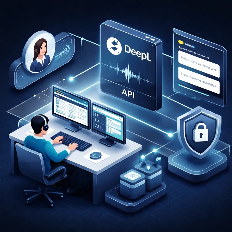 DeepL Voice API workflow for multilingual contact center support