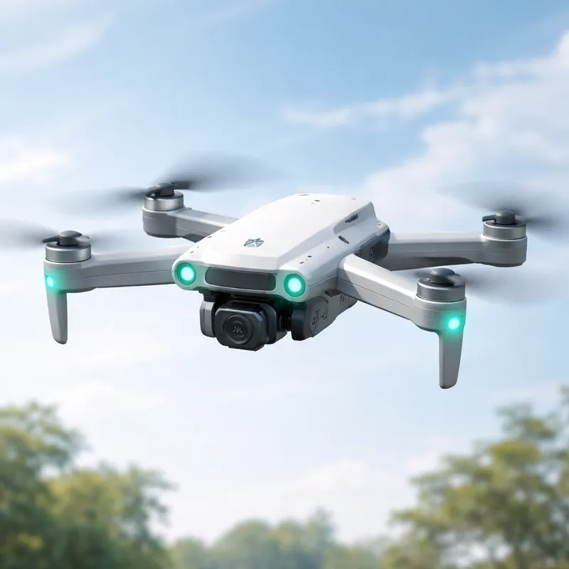 DJI Lito X1 beginner drone hovering outdoors with a clean sky background