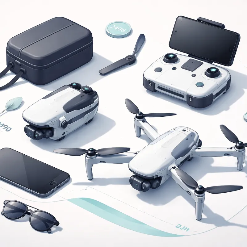 DJI Lito X1 folded and unfolded next to its controller to show compact design