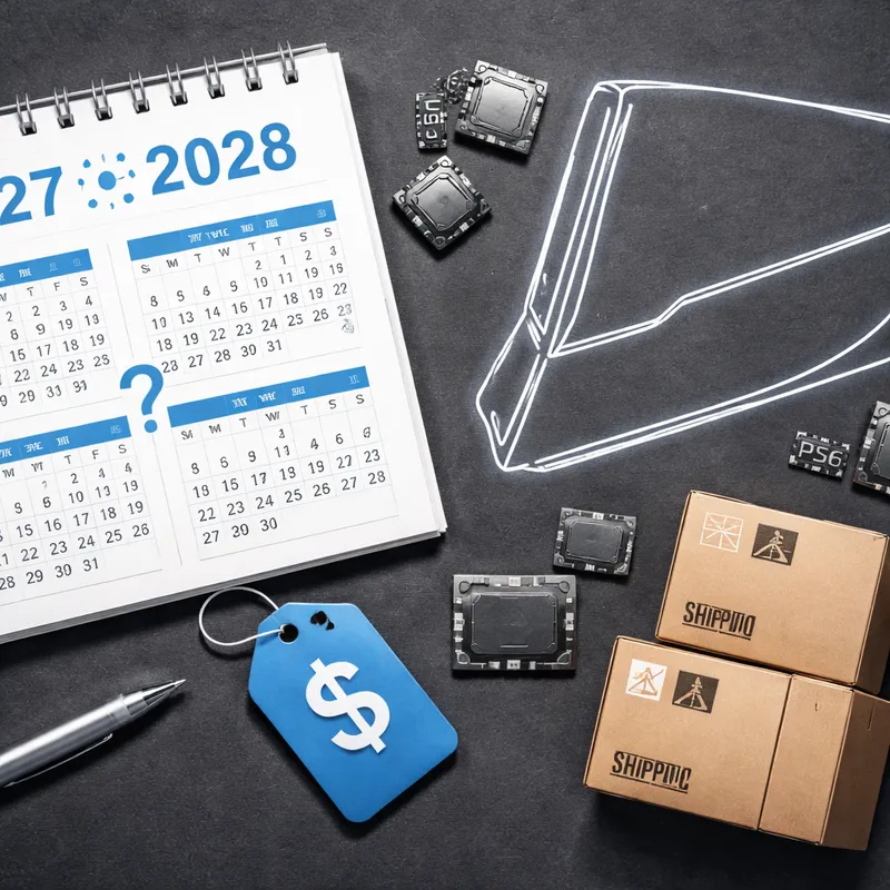 Concept image showing PS6 release window, memory supply concerns, and possible pricing