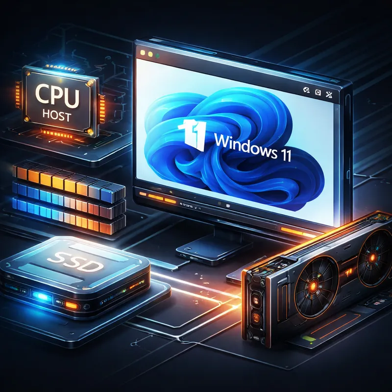 Windows 11 VM performance tuning on Proxmox with CPU host mode and GPU passthrough