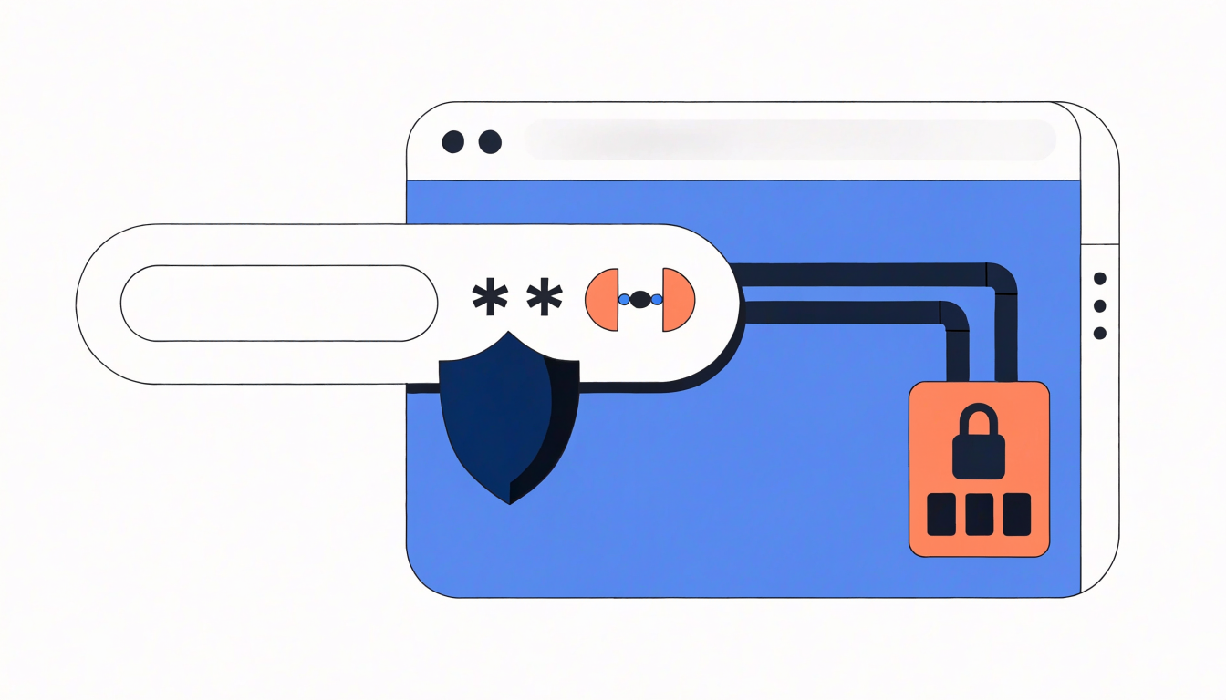 Browser URL with a sensitive token symbol and privacy icons illustrating data-handling considerations